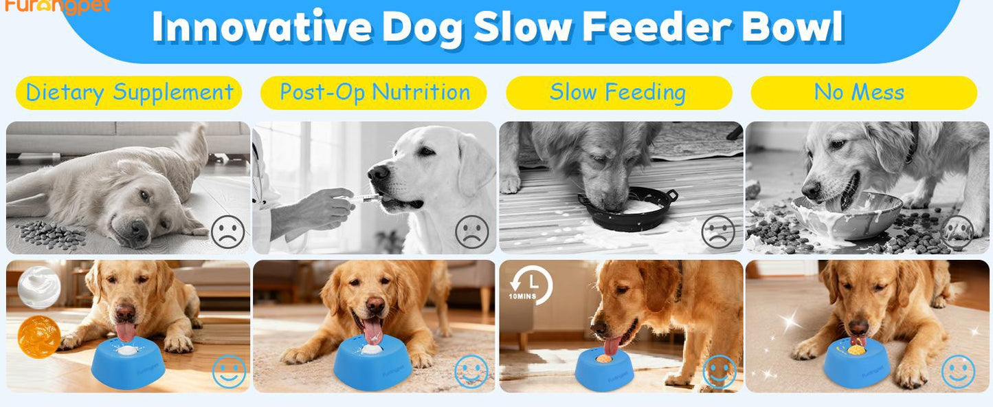 Furongpet™ No-Spill Rolling Ball Dog Licking Bowl for Treats