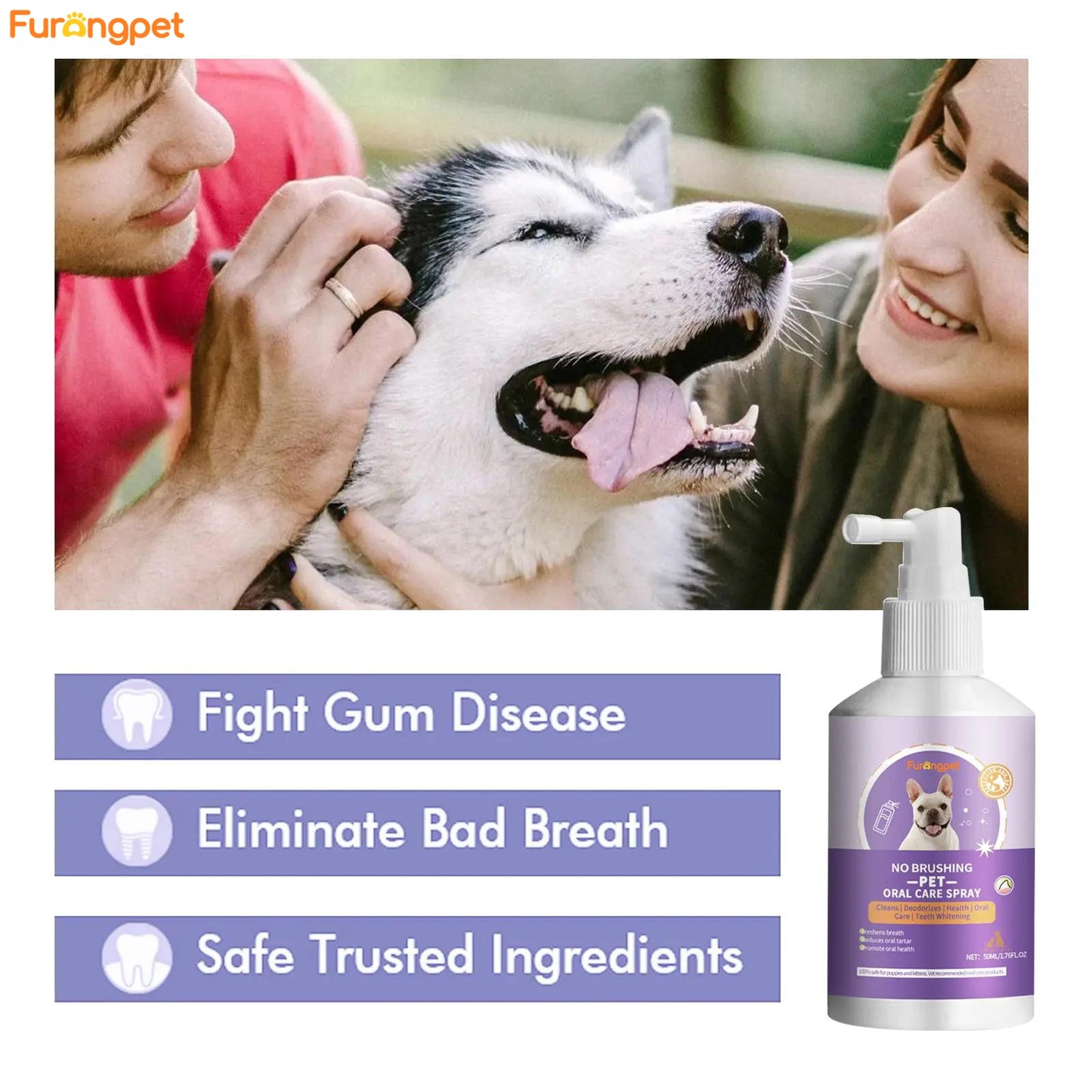Furongpet™ Pet Dental Care Spray – Fresh Breath