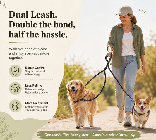 🐕 Walking Two Dogs Without Tangled Leashes? Here’s What Actually Helps