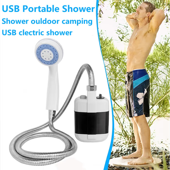 Camping Essentials – Portable Camping Shower with Water Pump