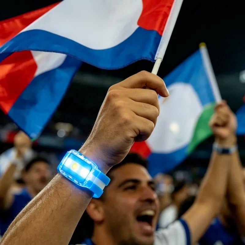Light-Up Country Flag Bracelets with LED Lights