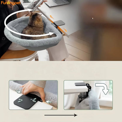 Furongpet™ Cozy Desk-Side Cat Nest