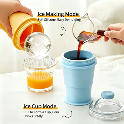 Collapsible Silicone Ice Ball Drinking Cup