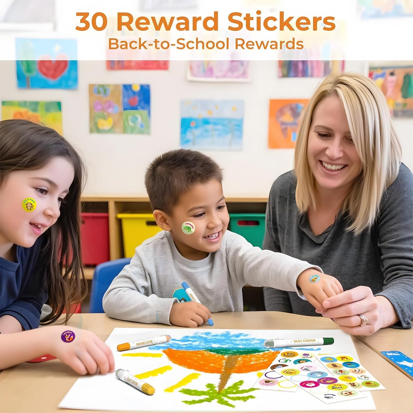 Kids Mess-Free Twist Crayons | Non-Toxic Washable Easy-Grip Art Supplies