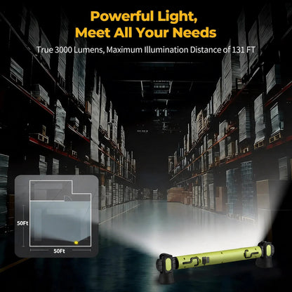 3000LM Cordless Under Hood Work Light Bar for Car Repair & Garage Use