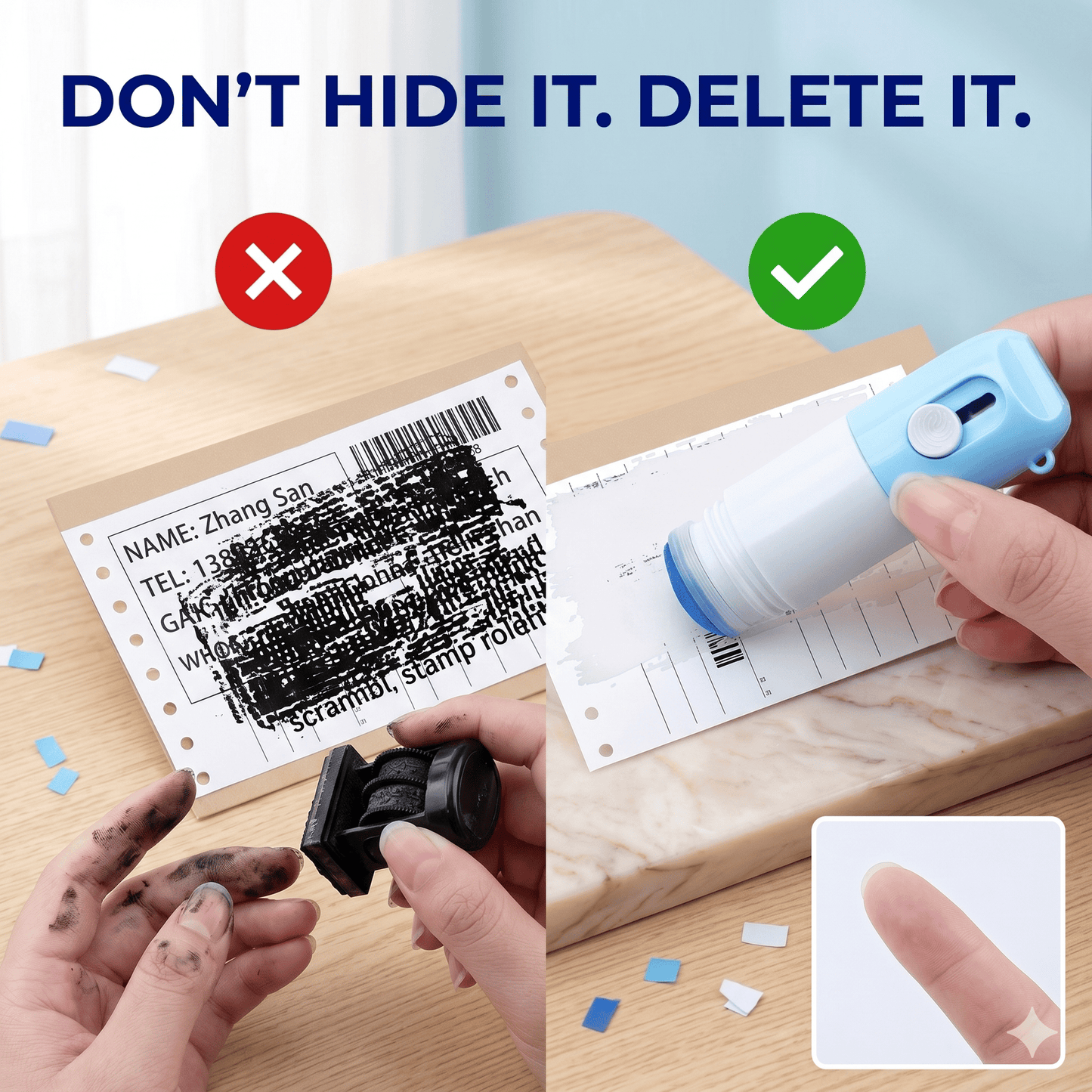 2-in-1 Box Cutter & Thermal Paper Eraser– Box Cutter with Ink Removal Function