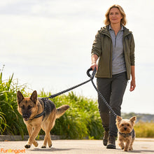 Furongpet🐶Heavy Duty Dog Leash with Shock Absorbing Bungee for Walking 2 Dogs (25-150 lbs)