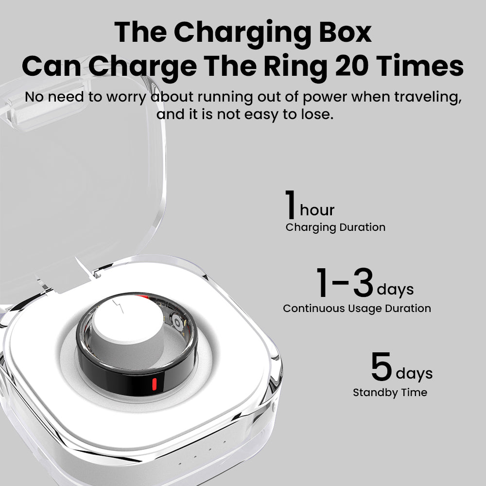 24/7 Health Tracking Smart Ring – Blood Sugar | BP | Sleep | SpO₂ | HRV 📊