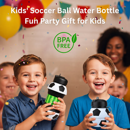 Collapsible Soccer Water Bottle for Kids