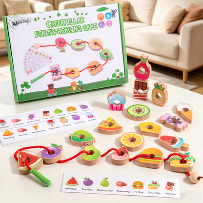 Montessori Caterpillar Lacing Toy