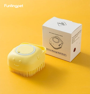 Bathroom Pet Bath Brush Massage Soft Silicone Comb Pet
