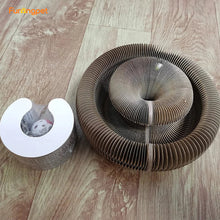 Magic Foldable Cat Scratching Board With Bell Accordion