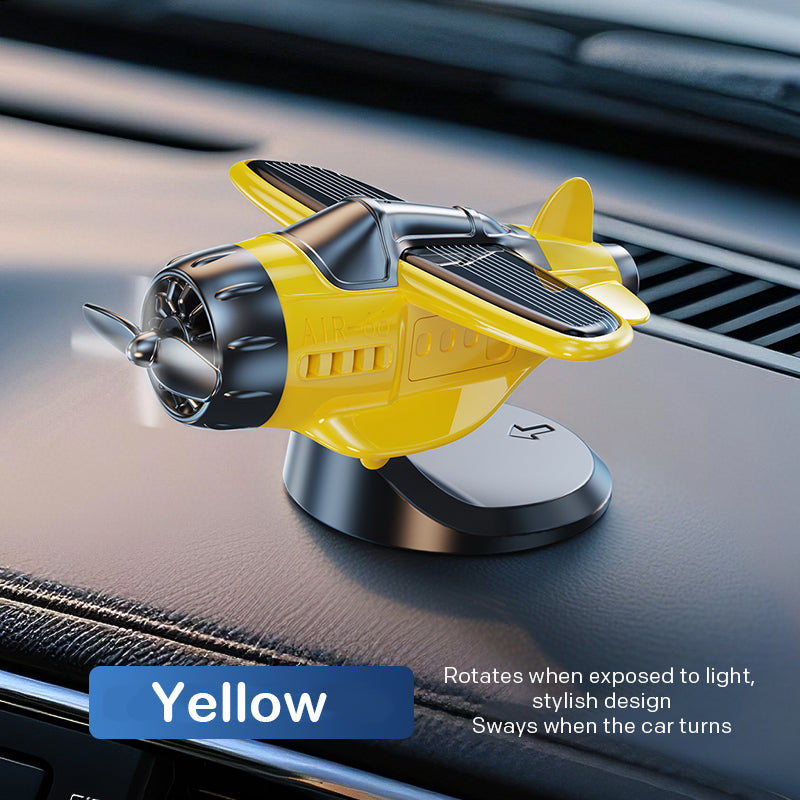 Solar-Powered Plane Car Ornament