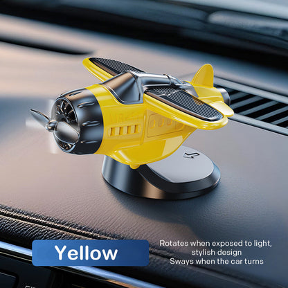 Solar-Powered Plane Car Ornament