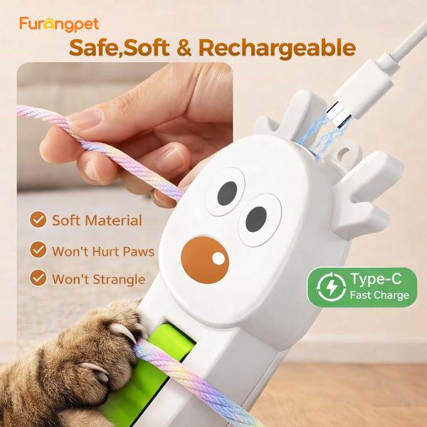 Auto Motion Flying Rope Interactive Cat Toy