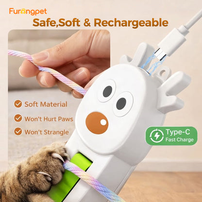 Auto Motion Flying Rope Interactive Cat Toy