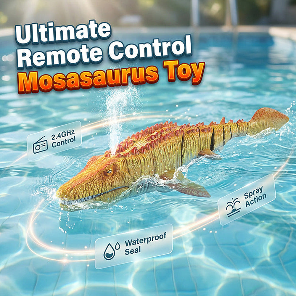 RC Mosasaurus Water Spray Dinosaur Toy