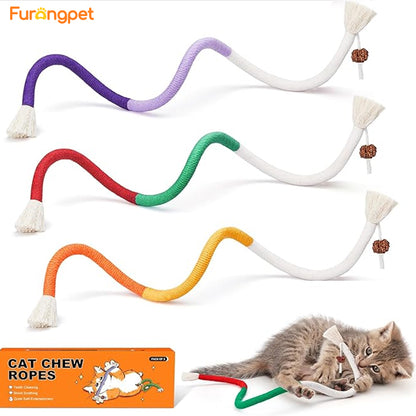 Catnip Chew Rope Toy – Natural, Safe Tooth Cleaner for Indoor Cats