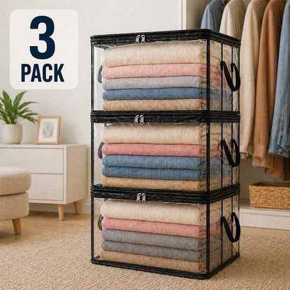 Heavy-Duty Clear Storage Bag for Clothes & Moving