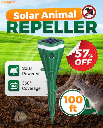 Furongpet™Solar Powered Waterproof Screw Mole Repellent