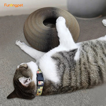 Magic Foldable Cat Scratching Board With Bell Accordion