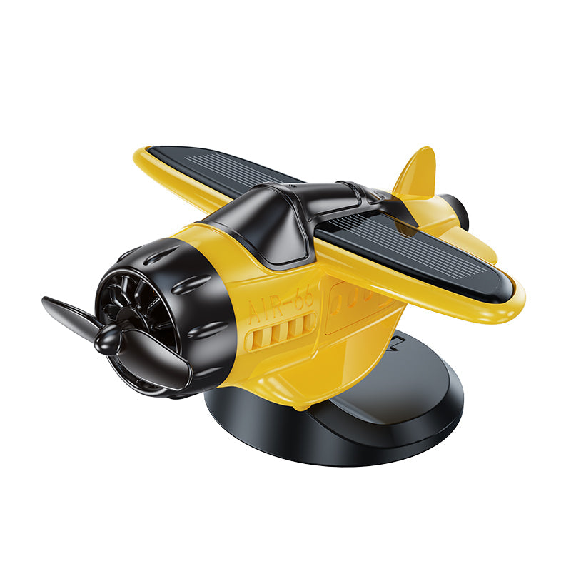 Solar-Powered Plane Car Ornament
