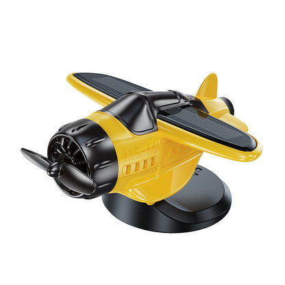 Solar-Powered Plane Car Ornament