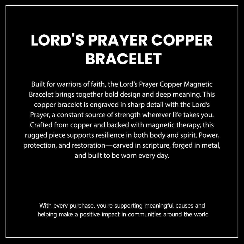 Lord's Prayer Engraved Magnetic Bracelet