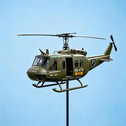 UH-1 Huey Veteran Memorial Metal Wind Spinner for Garden & Lawn