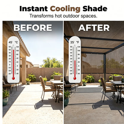 🌿 UV-resistant, breathable, cooling, high-quality woven sunshade