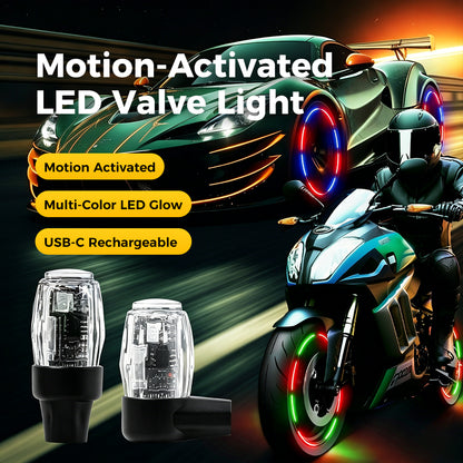 Motion-Activated LED Wheel Valve Lights