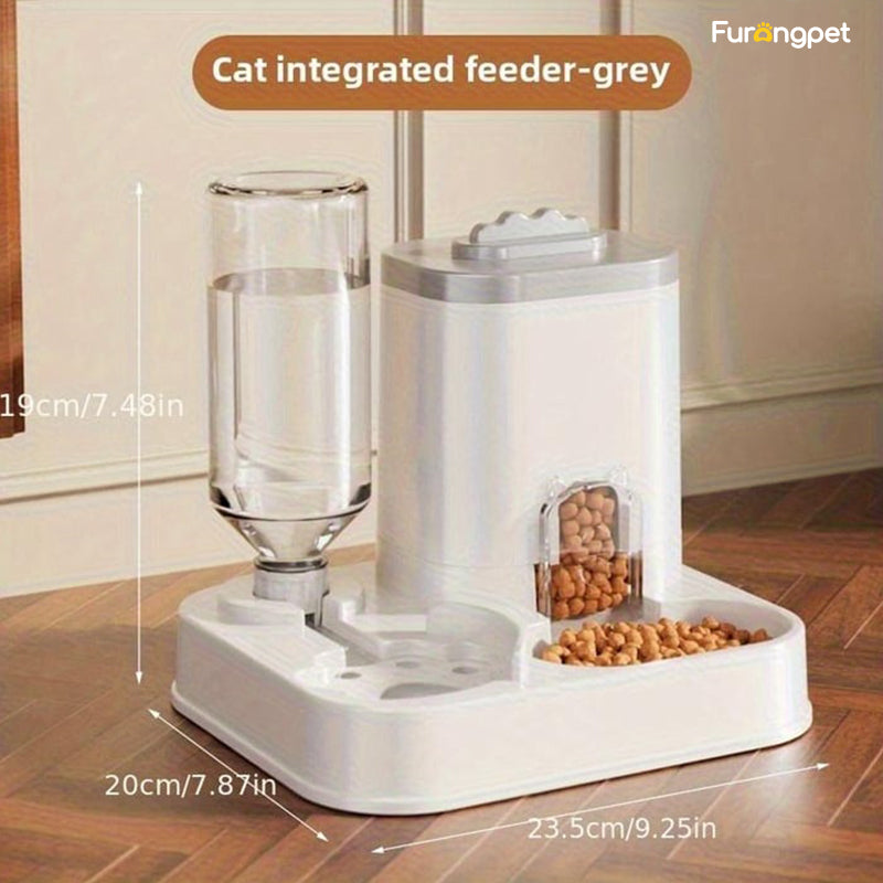 2-in-1 Gravity Pet Feeder and Water Dispenser Station