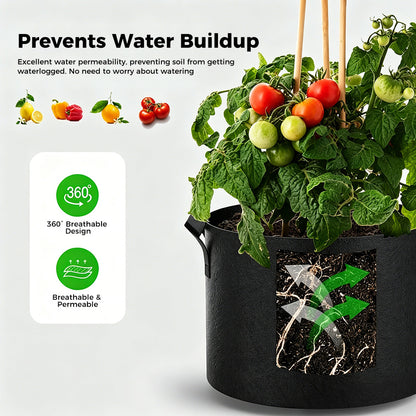 5-Pack 5-Gallon Reusable Fabric Grow Bags