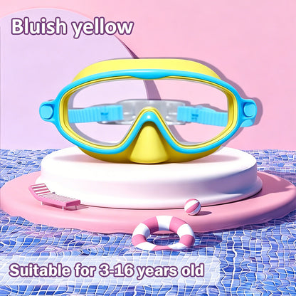 🏊‍♀️HD children's large frame waterproof and anti-fog swimming goggles