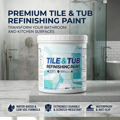 🥳Hot Sale Tile Tub Refinishing Paint Kit Covers Stains Cracks Easy DIY