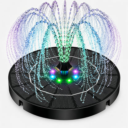 🌞2026 Upgrade 3.5W Solar Birdbath Pump with Color LED Lights💡