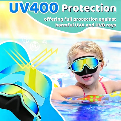 🏊‍♀️HD children's large frame waterproof and anti-fog swimming goggles