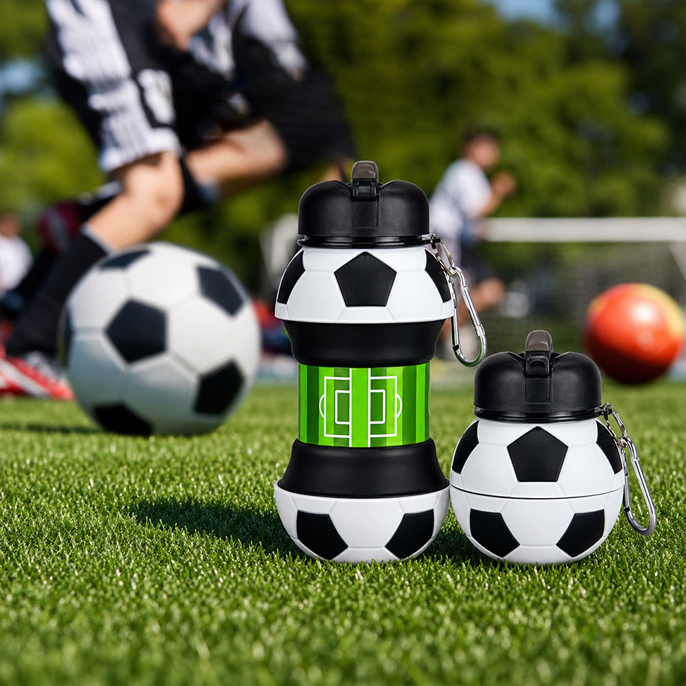 Collapsible Soccer Water Bottle for Kids