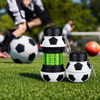 Collapsible Soccer Water Bottle for Kids