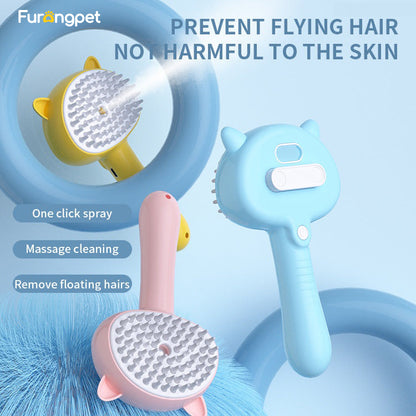 Rechargeable Mist Pet Grooming Brush for Dogs & Cats