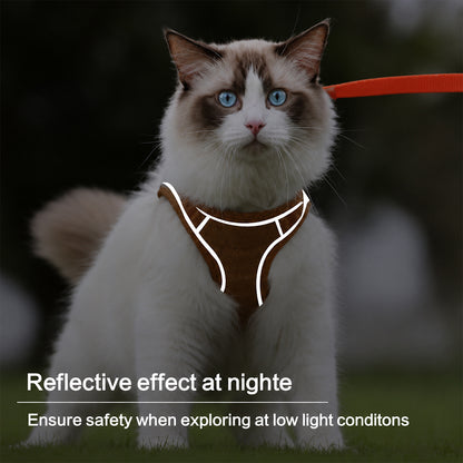 🐱 Escape-Proof Reflective Cat Harness & Leash Set