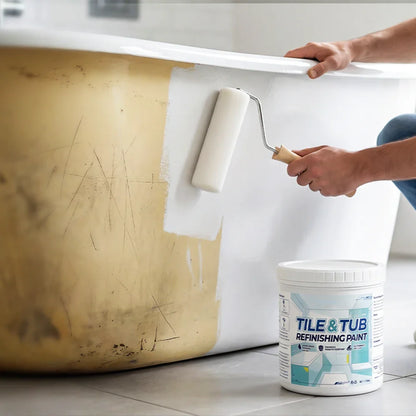 🥳Hot Sale Tile Tub Refinishing Paint Kit Covers Stains Cracks Easy DIY
