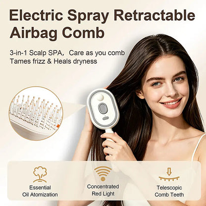 ✨ Electric Spray Air Cushion Massage Hair Comb