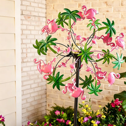 Colorful Metal Garden Wind Spinner Stake