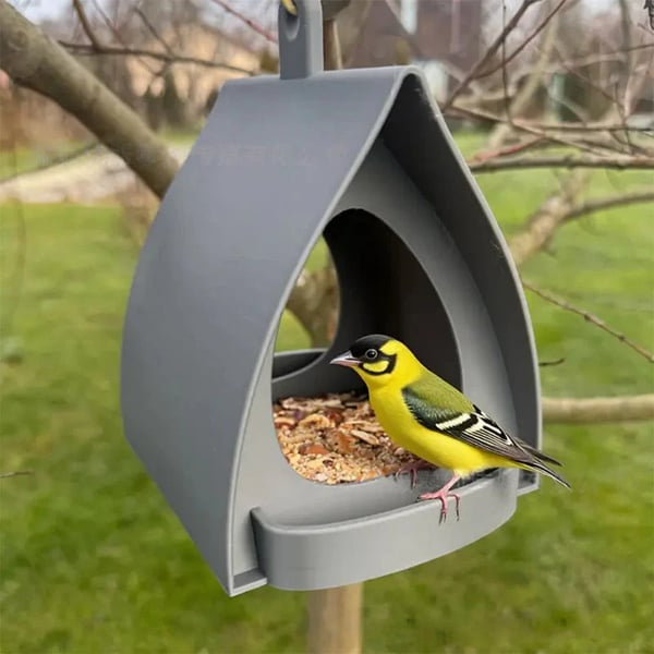 Hanging Bird Feeder for Garden with Roof