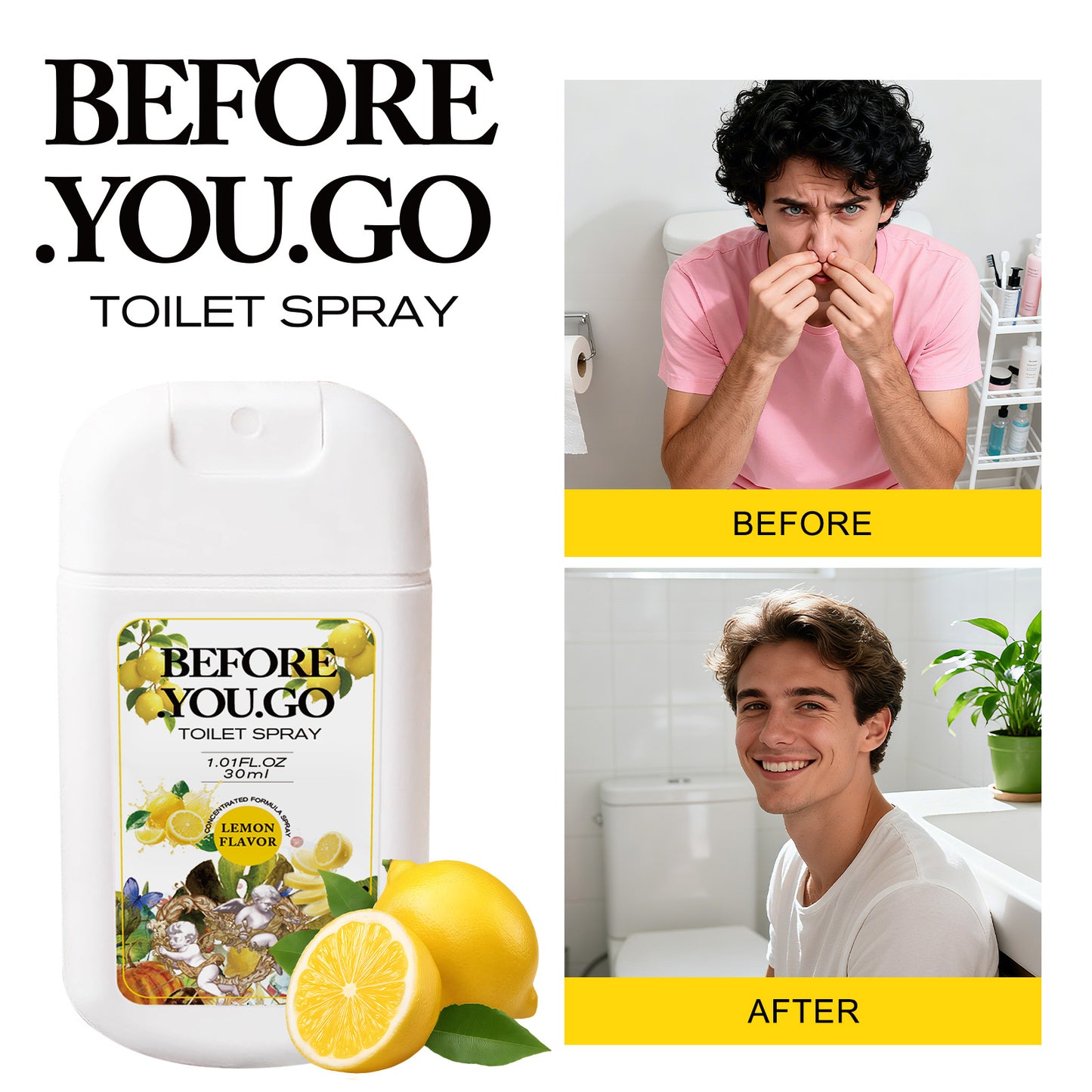 Portable Toilet Deodorizer Spray – Long-Lasting Fresh Scent