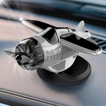 Solar-Powered Plane Car Ornament
