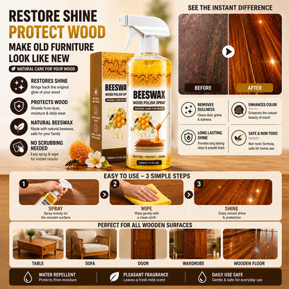 🍯 Restore & Protect Beeswax Wood Polish Spray
