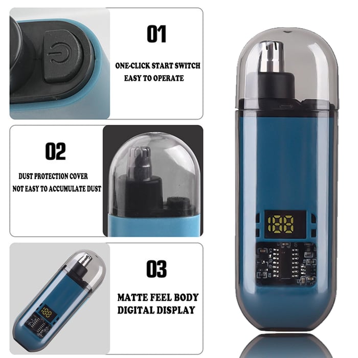 Fast, Safe & Painless  Ultimate 2-in-1 Nose Hair Trimmer