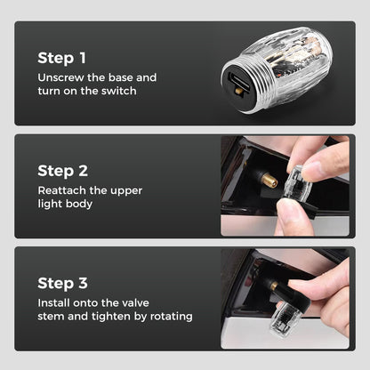 Motion-Activated LED Wheel Valve Lights